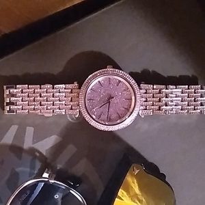 Genuine Michael Kors womens watch MK3850 Purple Excellent Condition
